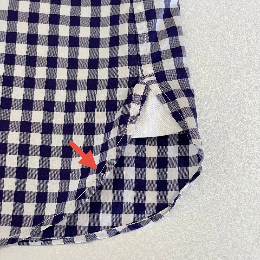 Tom Ford Men’s Slim Fit Gingham Check French Cuff Dress Shirt Blue 43 EU 17 US - Picture 12 of 16